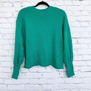 New Abound Green Sweater Crew Neck Size Large